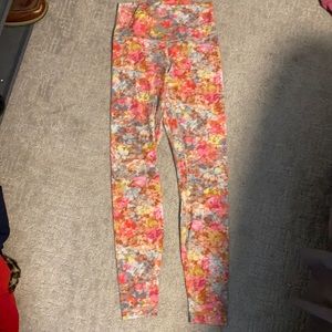 Lululemon floral leggings full length size 6